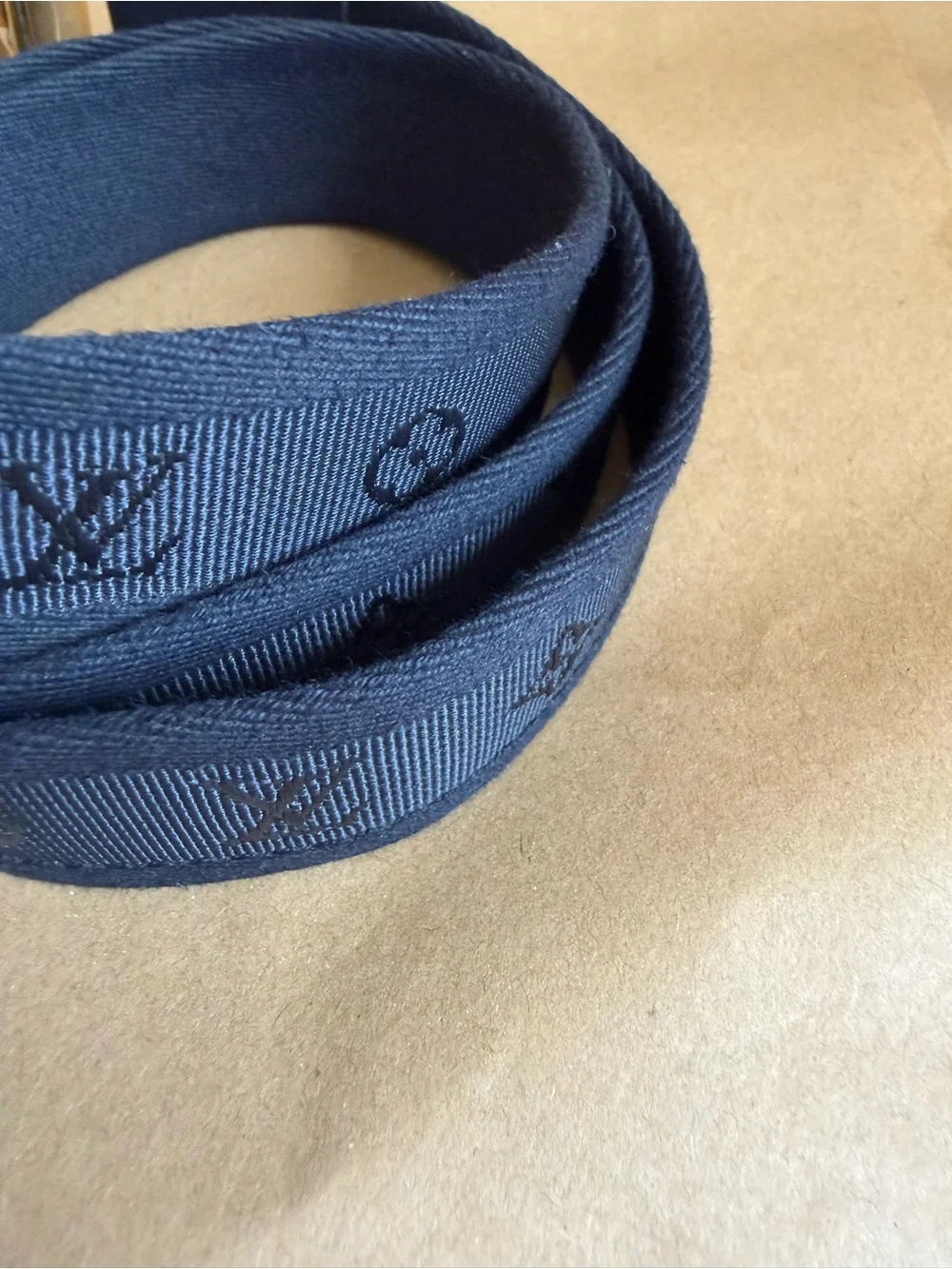 Louis Vuitton Navy Canvas Belt